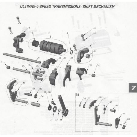6-speed shifter parts